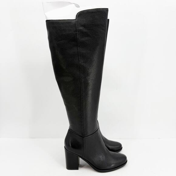 Naturalizer Womens Kyrie Knee High Boots US 7 M Wide Calf Black Leather NIB - Picture 4 of 10
